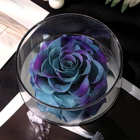 Cadeau créatif pour mariage et Saint-Valentin, têtes de roses réelles conservées, fleurs éternelles, décoration d'intérieur, rose éternelle longue durée, boîte cadeau