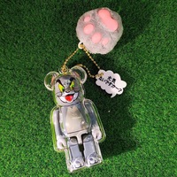 Sac cadeau promotionnel 100% Bearbrick acrylique boîtier boîte bloc ours brique porte-clés affichage Figure