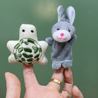 Nouvel ensemble de tortues et lapins en peluche super douce Kawaii pour soulager le stress, mini marionnettes apaisantes pour parents et enfants en coton PP