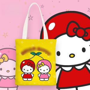 Wholesale Cartoon Kitty Shoulder Bags Oversized Cute Canvas Tote Bag <strong>for</strong> Valentines Day, Birthday, Library Present, Book Lovers - Product Image 6