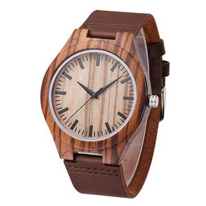 <span class=keywords><strong>Montre</strong></span>-Bracelet Unisexe en Cuir à Motif Grain de <span class=keywords><strong>Bois</strong></span> de Bambou Bon Marché, Vente en Gros de Montres en <span class=keywords><strong>Bois</strong></span> pour Hommes et Femmes - Product Image 2