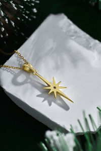 S925 Sterling Silver Classic Zircon Noël Soleil Modélisation Plaqué Or Pendentif Collier pour La Fête De Fiançailles De Mariage - Product Image 6