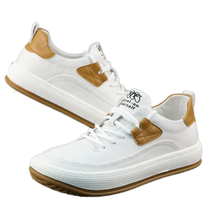 New Men's Genuine Leather Board <b>Shoes</b> Light Weight Anti-Slip Anti-Odor Fashion Casual Small White Summer Autumn Winter - Product Image 1