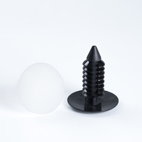 Black White Fasteners Christmas Tree Type Clips Barbed Push Rivets