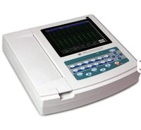 Appareil ECG portable 12 pistes avec écran tactile, impression thermique, batterie longue durée (jusqu'à 10 heures), Classe II, garantie 3 ans, CE