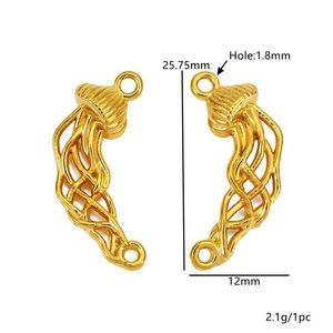 Colgantes de Animales Chapados en Oro: Medusa, Pingüino, Caracol, Oso, Leopardo para Fabricación de Joyas, Accesorios DIY, Uso Diario Unisex - Product Image 3