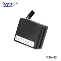 Receptor Inalámbrico Mini de Doble Canal YET480 con Panel de Control Remoto Universal Completamente Codificado para Puertas y Portones de Garaje
