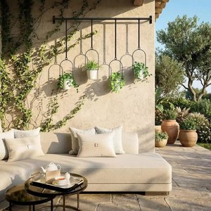 Maceta Colgante con Cadena Ajustable, Cesta <span class=keywords><strong>para</strong></span> Plantas Colgante, Soporte <span class=keywords><strong>para</strong></span> Plantas de Pared <span class=keywords><strong>para</strong></span> Decoración del Hogar, Jardín y Balcón - Product Image 6