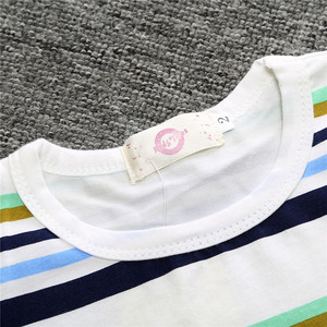 Ropa Infantil al por Mayor, Camisetas de Verano para Niños con Estampado, Camisetas para Niños con Rayas - Product Image 4