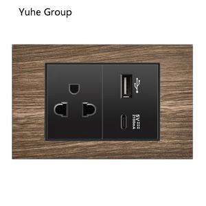 Prise décorative au design moderne avec panneau tactile 10A, norme thaïlandaise et sud-américaine, 2 prises - Product Image 6