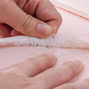 Custom 8X10 8X11 Envío Embalaje Biodegradable Pastel Pink <span class=keywords><strong>Polybag</strong></span> 100% Compostable Bubble Mailer - Product Image 3
