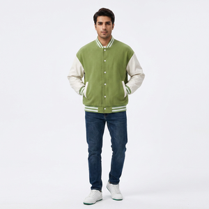 FINER THREADS <b>Men's</b> College <b>Baseball</b> Varsity <b>Jacket</b> with Sherpa Lining 100% Cotton Embroidery Customizable Winter Ready - Product Image 1