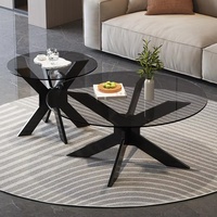 Table basse à thé et café, nouveau design, luxe moderne, petite table d'appoint en verre, tables basses en bois pour salon