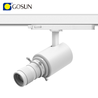 Projecteur LED Gobo 15W modulable sur rail avec zoom pour éclairage de musée et spot d'art