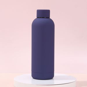 Custom Logo Rubber Coating Vacuum <b>Thermos</b> <b>Bottle</b> American Style Small Mouth Sports Water <b>Bottle</b> With Strap - Product Image 6