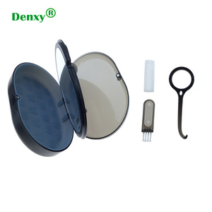 กล่องเก็บรีเทนเนอร์แบบพกพา Denxy คุณภาพสูง ผลิตจากพลาสติกสองชั้น พร้อมกระจกและฝาปิดแม่เหล็ก สำหรับใส่ฟันปลอมและเจล - Product Image 3
