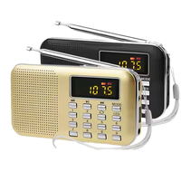 Radio FM de poche portable Vofull, mini haut-parleurs numériques rechargeables, lecteur de Coran et de Bible, radio LCD Gurbani, lecteur de Coran et de Bible mini