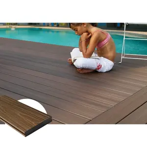 Wpc Decking Outdoor Engineered Floor Anti-slip Co-extruded WPC Decking Tiles
