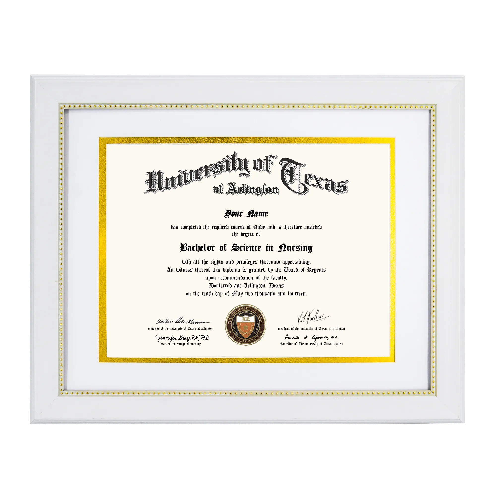 Commercio all'ingrosso personalizzato bianco nero 8.5x11 Graduation Degree Certificate Frame A4 Diploma Document Frames