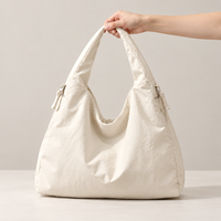 Sac fourre-tout Taslon en stock avec option de logo personnalisé, sac à bandoulière Hobo pour le commerce de détail, la vente en gros et les commandes en vrac, fourniture OEM