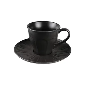 Conjunto de pratos de porcelana, material para restaurante, preto de porcelana, cinza preto