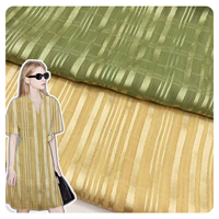 Rayures scintillantes en mousseline de soie tissu doux et bon affaissement pour foulards en soie femmes été robe transparente jupe maille voile