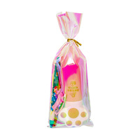 Sac cadeau sous vide laser éblouissant à changement de couleur sac à fond carré de vacances pour emballage de biscuits et de bonbons de maternelle