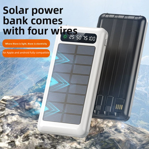 Công suất cao xách tay 10000mAh năng lượng mặt trời ngân hàng điện Type-C USB đầu vào cho các hoạt động ngoài trời Cắm Trại Đi Bộ Đường Dài leo núi - Product Image 3