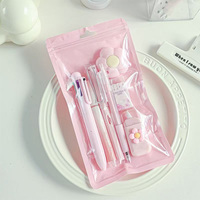 Kit de papeterie en gros 7-en-1 : Couteau utilitaire, ruban correcteur, stylo gel, stylo plume, gomme – Pack combiné pour étudiants