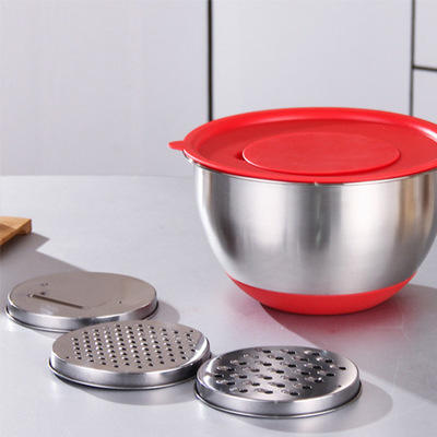 Silver bowl with lid + Slicer