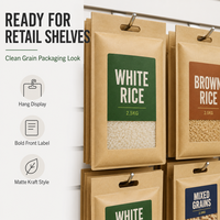 Sac en papier kraft blanc HONPAK de luxe, écologique, 100 g/m², avec poignées, pour emporter café et nourriture, sacs bruns avec logo imprimé