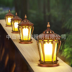 Lampe solaire extérieure en aluminium pour poteau, étanche, pour jardin, cour, villa, clôture, portail - Product Image 2