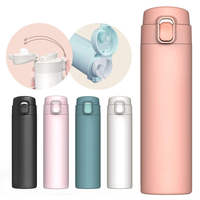 Bouteille d'eau personnalisée 320ml 450ml en acier inoxydable avec couvercles et paille pour enfants, idéale pour l'école et la motivation sportive
