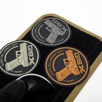 Autocollants tactiques lumineux en PVC souple pour sac à dos, avec Velcro, motif médaille morale Glock transfrontalière