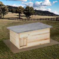Maison pour hérissons en bois de sapin écologique de luxe moderne, entrée en labyrinthe, motif animal solide, cage pour animaux de compagnie pour toutes les saisons, utilisation en extérieur