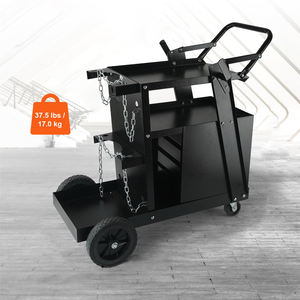 Gerobak las MIG, dengan 2 tingkat 4 laci roda putar 360 ° dan 265LBS kapasitas berat statis kereta Las tugas berat - Product Image 2