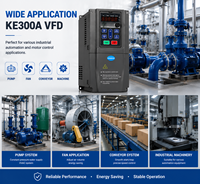 Convertisseur de fréquence VFD pour machine-outil triphasé/monophasé 220V-480V KE300A pour la régulation de la vitesse du moteur de précision