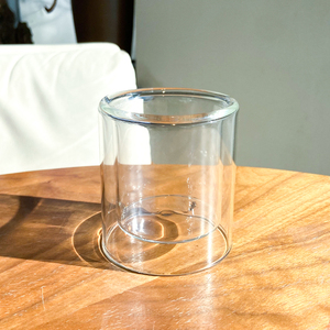Portacandele a cera profumata personalizzati <span class=keywords><strong>in</strong></span> <span class=keywords><strong>vetro</strong></span> borosilicato alto a doppia parete barattoli trasparenti recipienti e tazze - Product Image 2