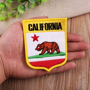 Em Stock Califórnia Patches Bordado Animal Urso Ferro no remendo para Cap - Product Image 3