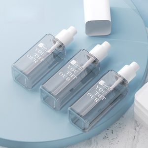 80ml <span class=keywords><strong>100ml</strong></span> 120ml Leere Luxuriöse Quadratische Kosmetik-Lotionspumpflaschen, Körperspray-Flaschen, Umweltfreundliche PET-Lotionsflaschen als Verpackung - Product Image 6