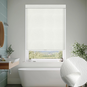 SAMADHI Built-In Cordless Roller <b>Shades</b> Textured Fabric Light Filtering <b>Window</b> Blinds Custom Size For Bathroom Kitchen Home - Product Image 1