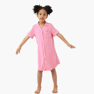 Organic Cotton Cartoon Kids Summer <b>Lounge</b> Cute Girls Nightgown for Daily Wear with OEM Service - Product Image 3