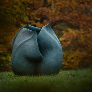 Flor Bud personalizado al aire libre Metal figurativo jardín arte bronce escultura - Product Image 1