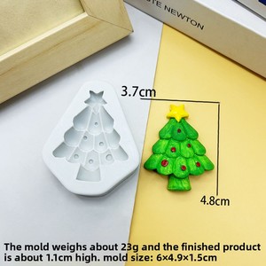 Noel ağacı şekli için silikon kalıp yeni DIY kek araçları çikolata fondan peynir dondurma dondurmalı pasta süslemeleri - Product Image 6