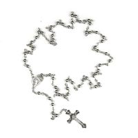Chapelets catholiques, perles de prière de 5 mm, chapelet religieux, pendentif croix de Jésus, connecteur Vierge, collier, bijoux en gros