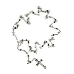 Chapelets catholiques, perles de prière de 5 mm, chapelet religieux, pendentif croix de Jésus, connecteur Vierge, collier, bijoux en gros - Product Image 5