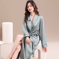 Prix usine personnalisé dames solide longue Robe de créateur de luxe 100% pure soie femmes Robe chemise de nuit pour les femmes