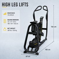 Appareil de musculation professionnel pour les jambes, simulateur de marche verticale, stepper cardio avec 10 niveaux de résistance pour centre de fitness et salle de sport