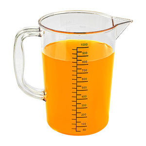 Cylindre gradué en plastique de grande capacité (5000 ml) avec couvercle pour les salons de thé et usage commercial (1000 ml). - Product Image 5