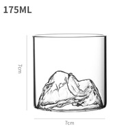Transparent Mount Fuji Cup Creative Verres en verre de style chinois Tasse à thé domestique résistante à la chaleur avec un design original